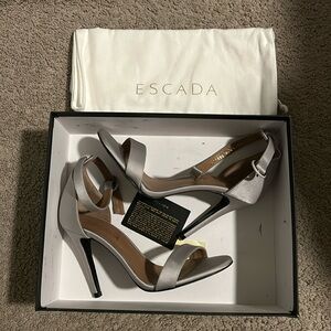 Escada high heels. In gorgeous gray color.
